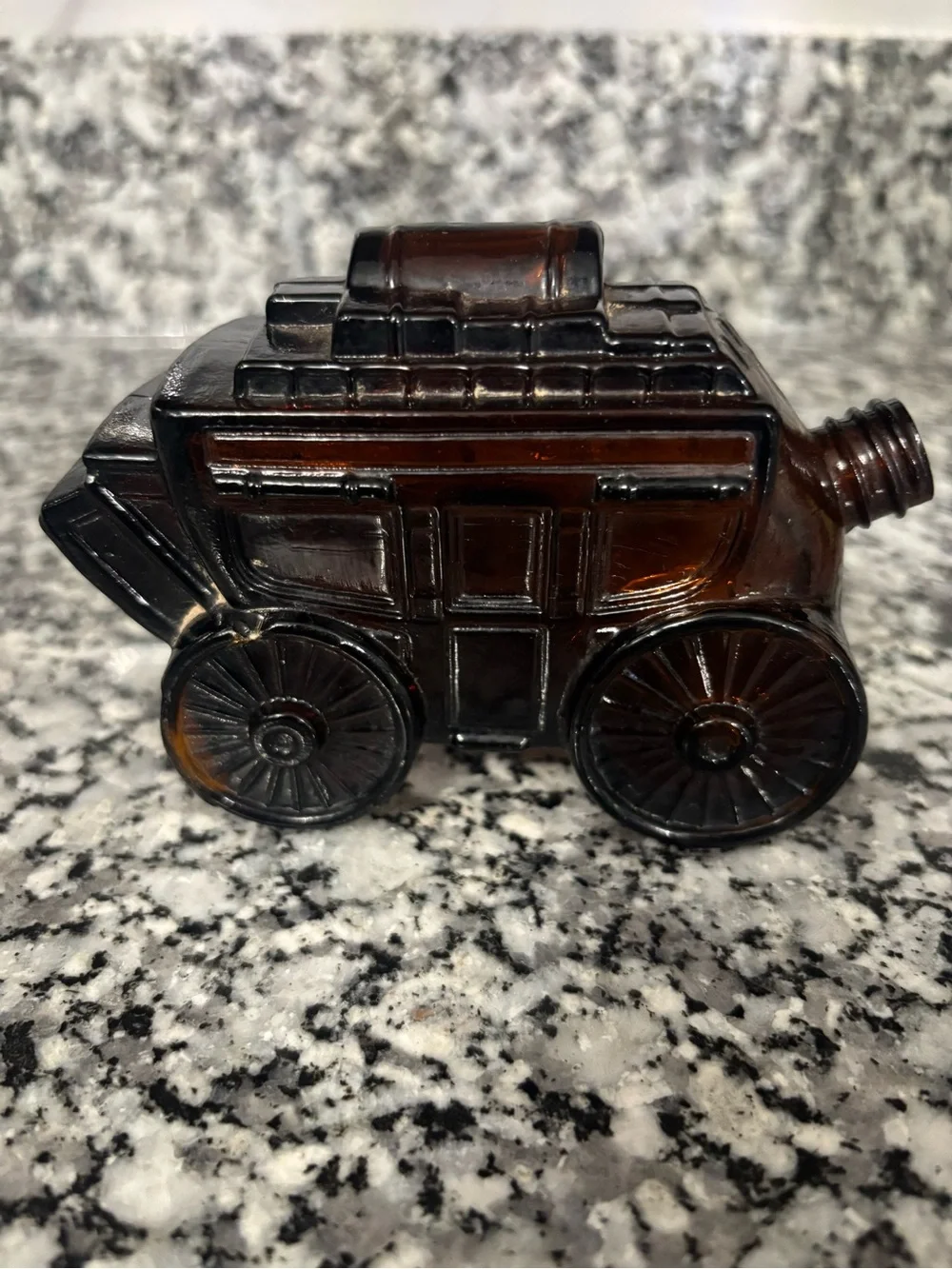 Avon Amber Glass Stagecoach Bottle